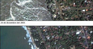 El tsunami de 2004 en el Océano Índico.